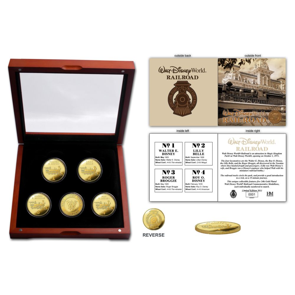 Limited Edition Walt Disney World Railroad Coin Set 