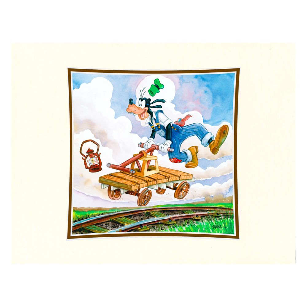 Goofy on a Handcar Deluxe Print on Paper