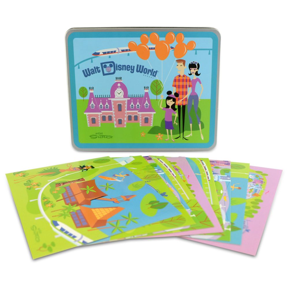 Walt Disney World Postcard Set by Shag 