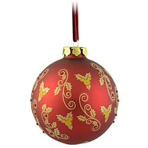 Victorian Mickey Mouse Ornament -- Red