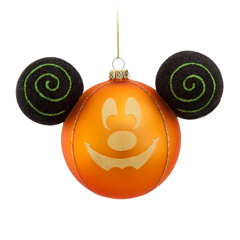 Glass Halloween Mickey Mouse Ornament