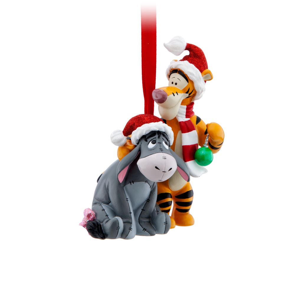 Santa Tigger and Eeyore Ornament