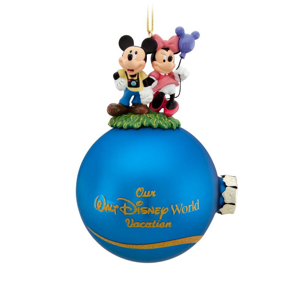 Walt Disney World Minnie and Mickey Mouse Ornament with Tinker Bell