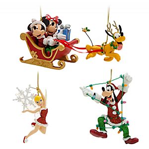 Mickey Mouse and Friends Ornament Set - Holiday