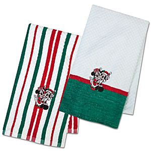 Mickey and Minnie Mouse Kitchen Towel Set - Holiday