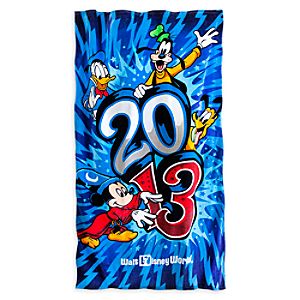 Sorcerer Mickey Mouse and Friends Beach Towel - Walt Disney World 2013