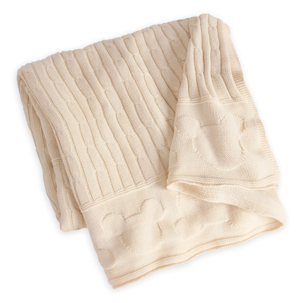 Mickey Mouse Icon Cable Knit Throw