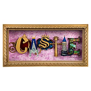 Disney Parks Castle Icon Letters Shadowbox by Dave Avanzino