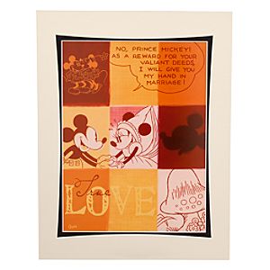 Mickey and Minnie Mouse Love Print by Costa Alavesos