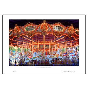Carrousel Horses Art Print by Scott Brinegar
