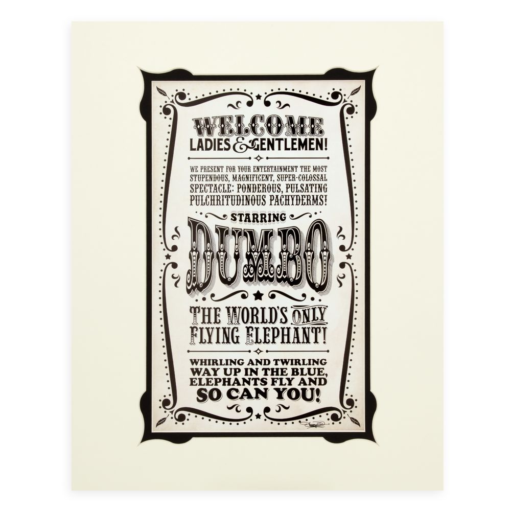 Dumbo the Flying Elephant Deluxe Print by Jeremy Fulton