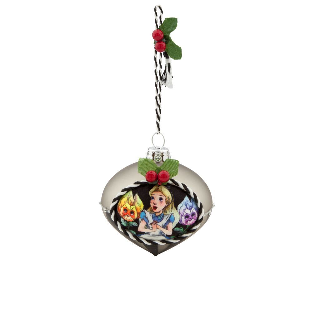 Alice in Wonderland Glass Drop Ornament