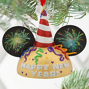 Mickey Mouse Ear Hat Ornament - Happy New Year!