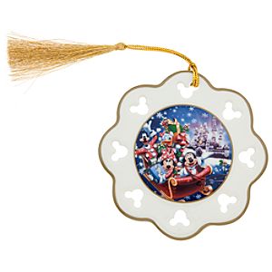 Santa Mickey Mouse and Friends Snowflake Ornament