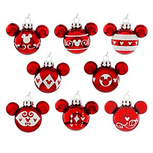 Mickey Mouse Icon Ornament Set - Red