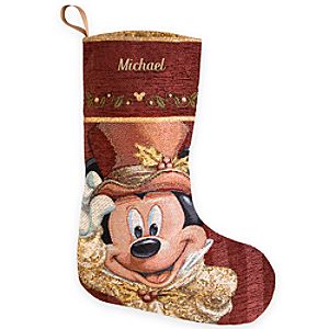 Mickey Mouse Victorian Holiday Stocking - Personalized
