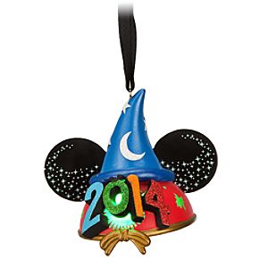 Sorcerer Mickey Mouse Light-Up Ear Hat Ornament - Disney Parks 2014