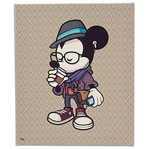 Mickey Mouse Hipster Mickey Giclée on Canvas - Gallery Wrapped - Small