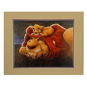 Simba and Mufasa Lion King The Bond Deluxe Print by Darren Wilson