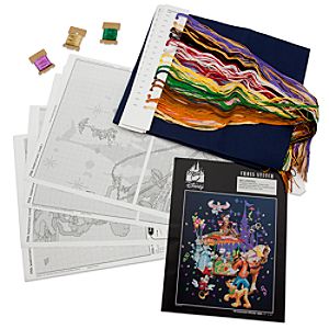 Mickey Mouse and Friends Cross Stitch Set - Main Street U.S.A.