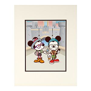 Mickey Mouse and Minnie New Castle Coffee Break Art Print by Jerrod Maruyama