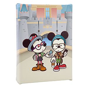 Mickey Mouse and Minnie New Castle Coffee Break Giclee on Canvas - Gallery Wrapped - Small