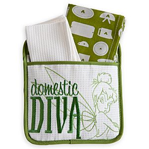 Tinker Bell Dish Towel and Pot Holder Set