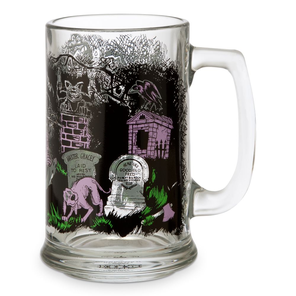 Disney Parks Attraction Art Glass Tankard - Haunted Mansion