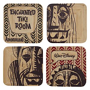 Enchanted Tiki Room Bamboo Coaster Set