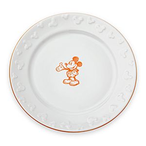 Gourmet Mickey Mouse Dinner Plate - White/Pumpkin