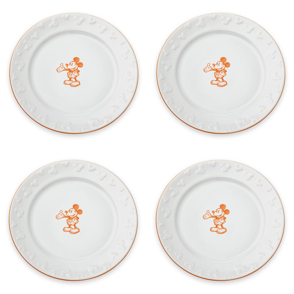 Gourmet Mickey Mouse Dinner Plate Set White/pumpkin Skynte