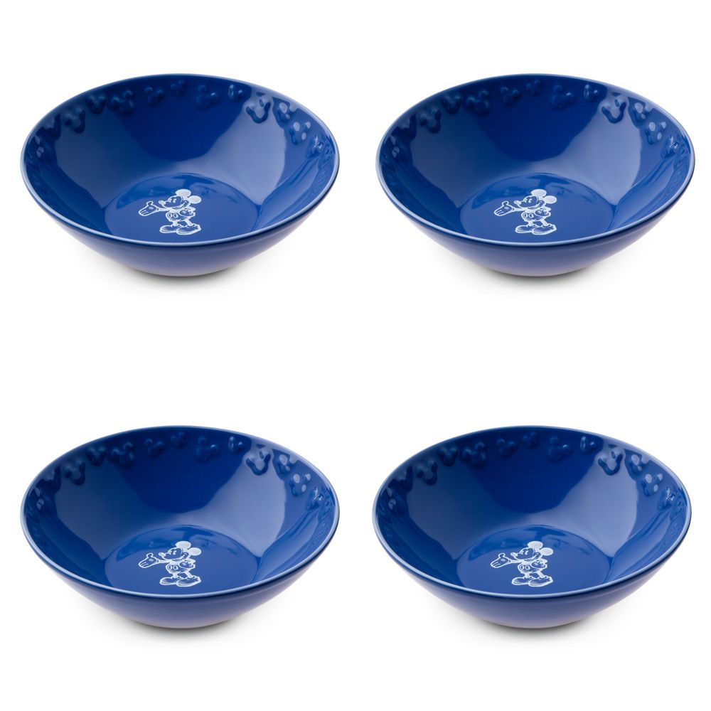 Gourmet Mickey Mouse Bowl Set Blue/white Shufflelist