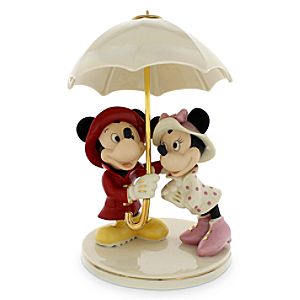 Mickey and Minnie Mouse Singing in the Rain Figure by Lenox