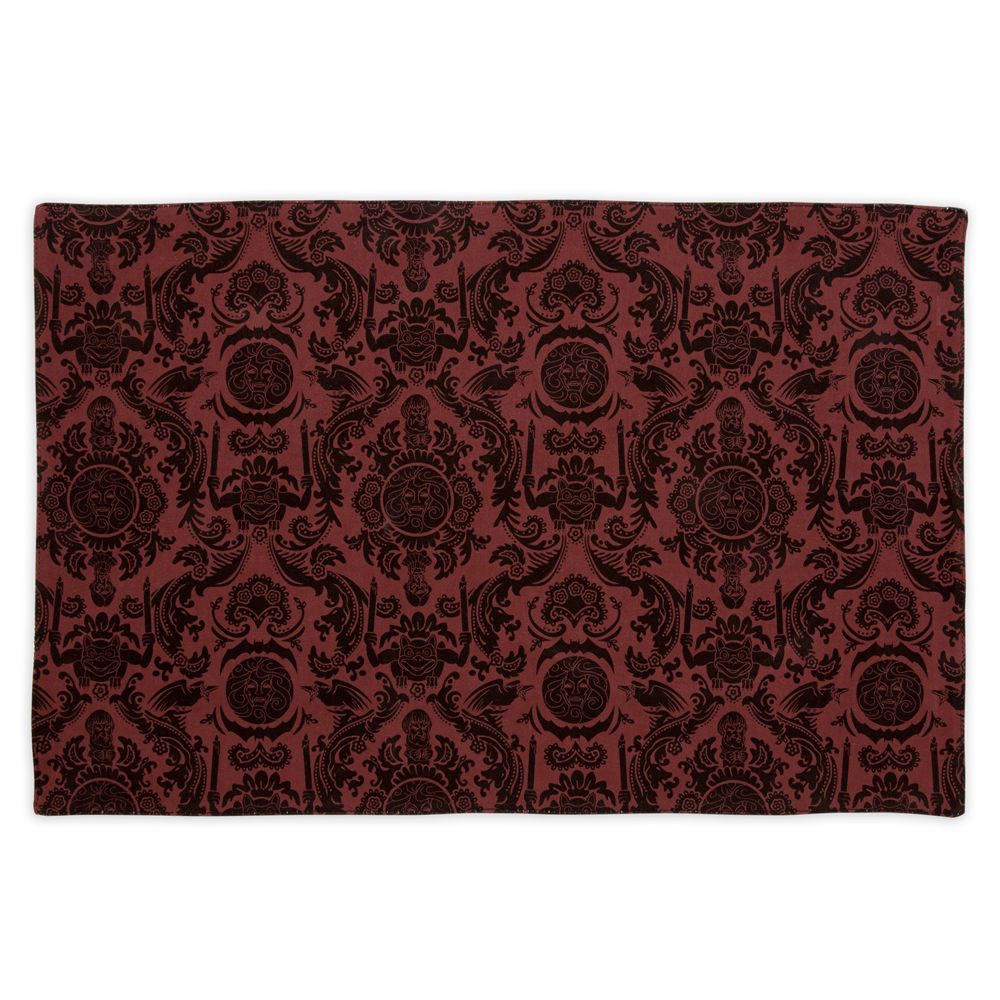 The Haunted Mansion Wallpaper Placemat - Maroon