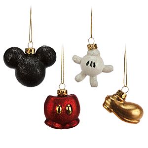 Mickey Mouse Glass Ornament Set