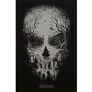 Hatbox Ghost Skull Poster - The Haunted Mansion