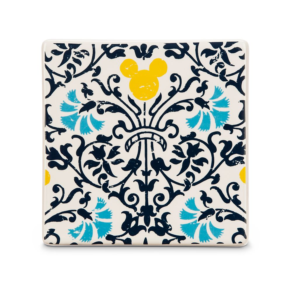 Mickey Mouse Icon Indigo Tile - Floral