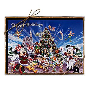 Santa Mickey Mouse and Friends Holiday Card Set