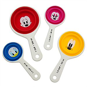 Mickey Mouse and Friends Colorful Kitchen Collapsible Measuring Cups Set