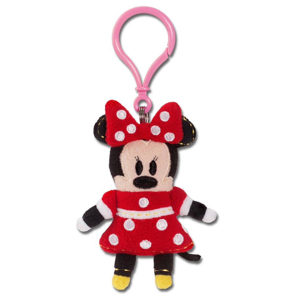 Pook-a-Looz Minnie Mouse Plush Toy Keychain -- 5''