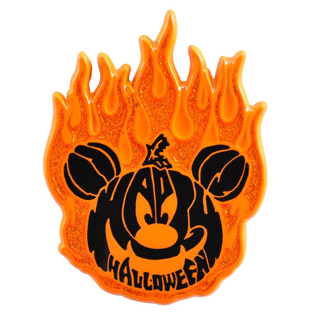Halloween Fiery Pumpkin Mickey Mouse Pin