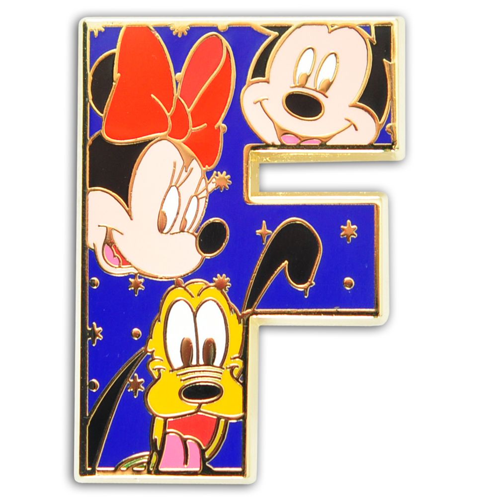 Alphabet Mickey Mouse and Friends Pin -- F