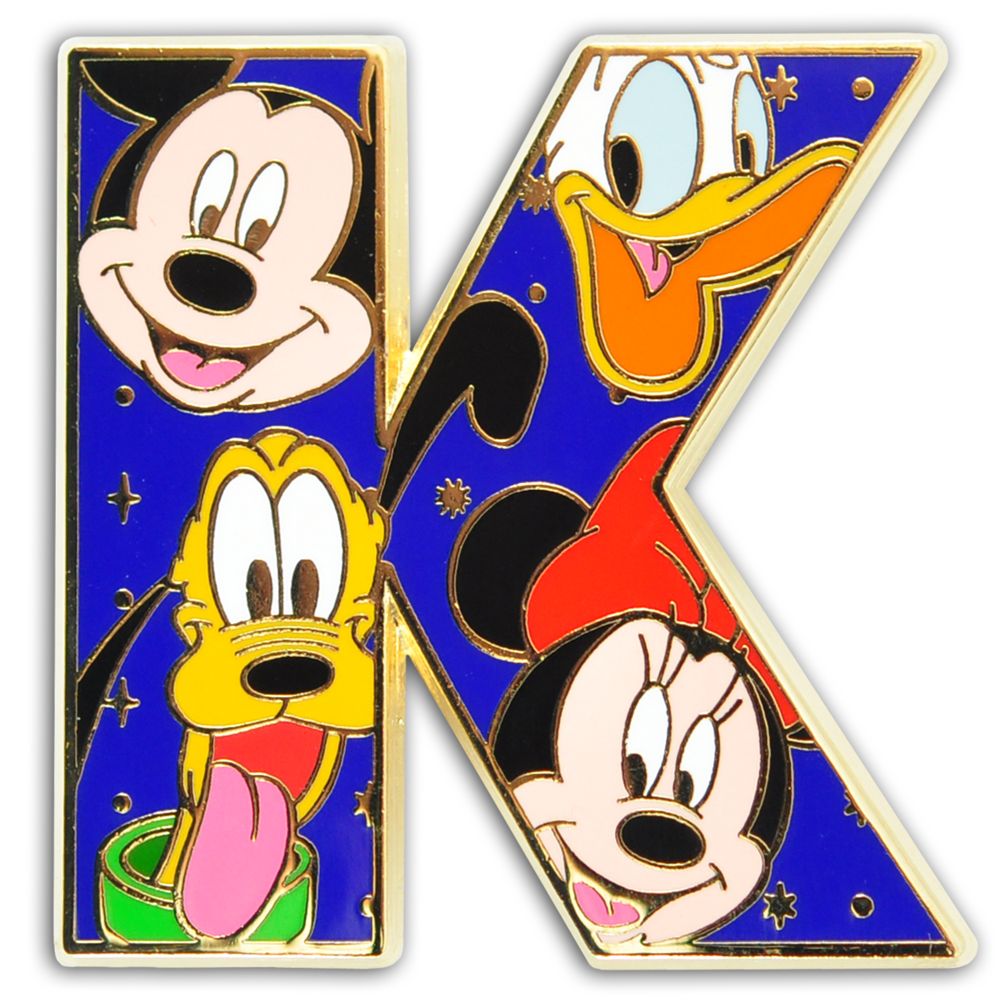 Alphabet Mickey and Friends Pin -- K