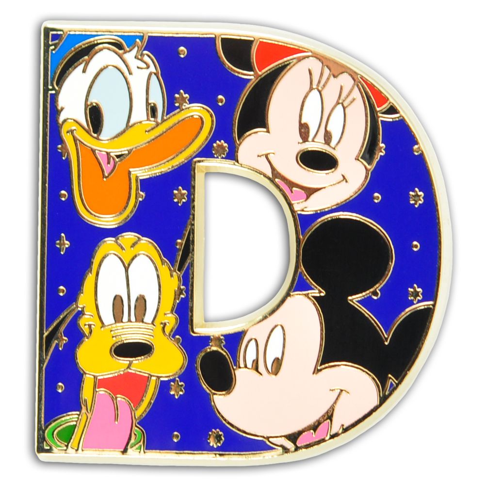 Alphabet Mickey Mouse and Friends Pin -- D