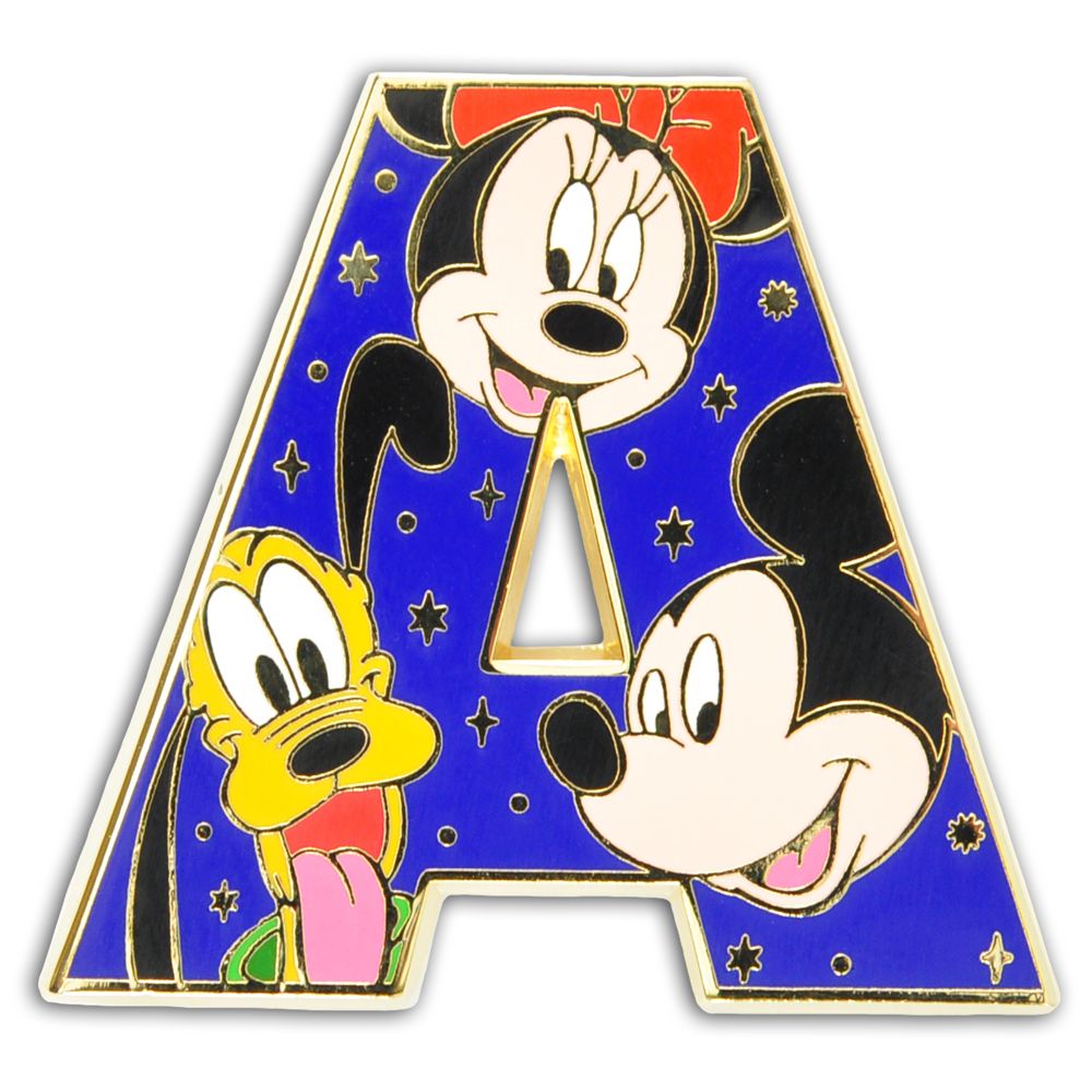 Alphabet Mickey Mouse and Friends Pin -- A