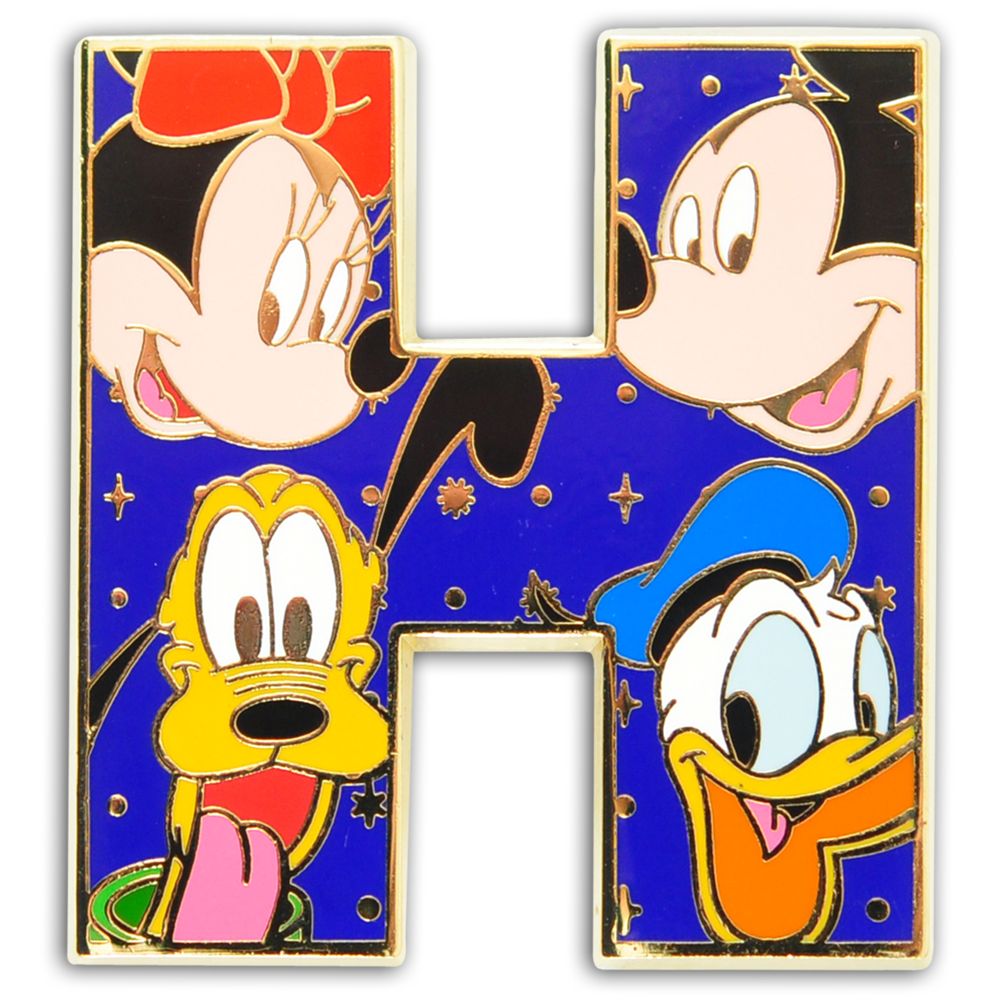 Alphabet Mickey Mouse and Friends Pin -- H
