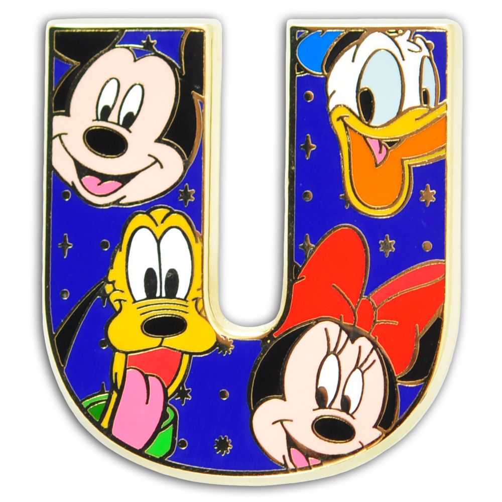 Alphabet Mickey Mouse and Friends Pin -- U