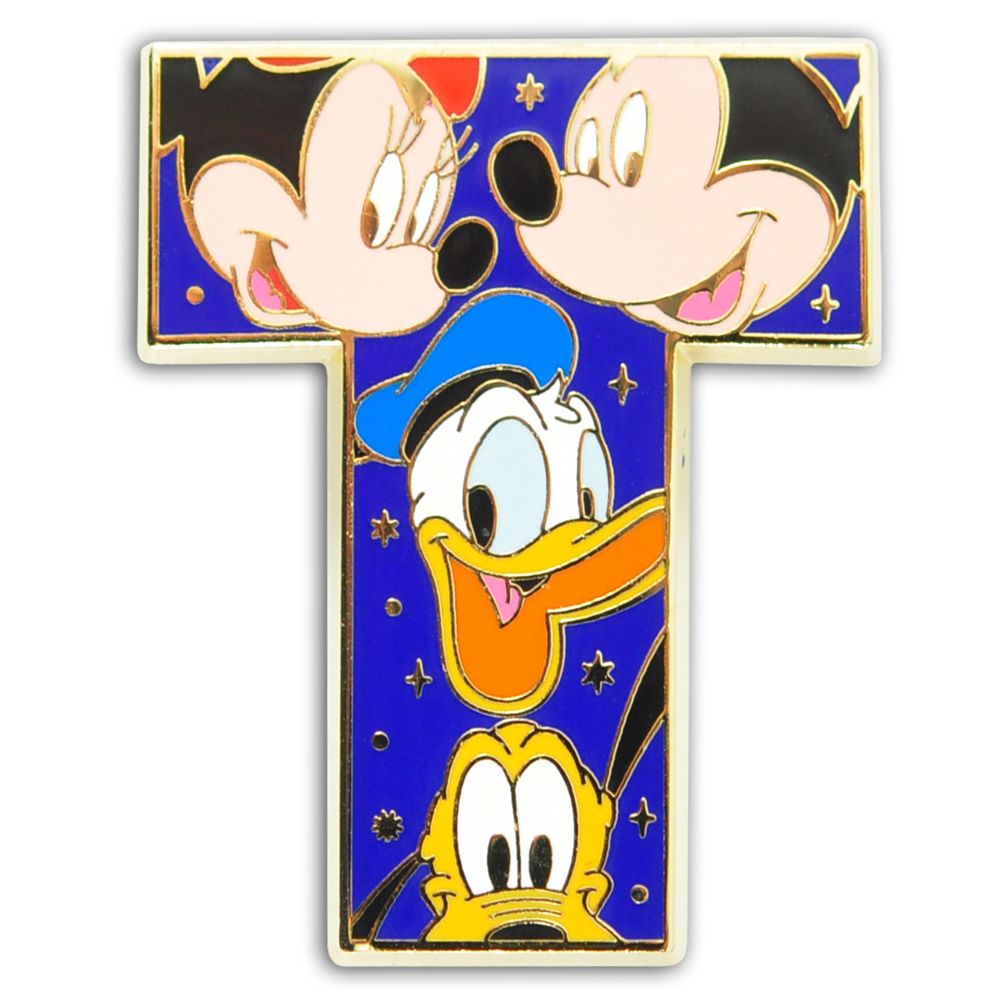 Alphabet Mickey Mouse and Friends Pin -- T