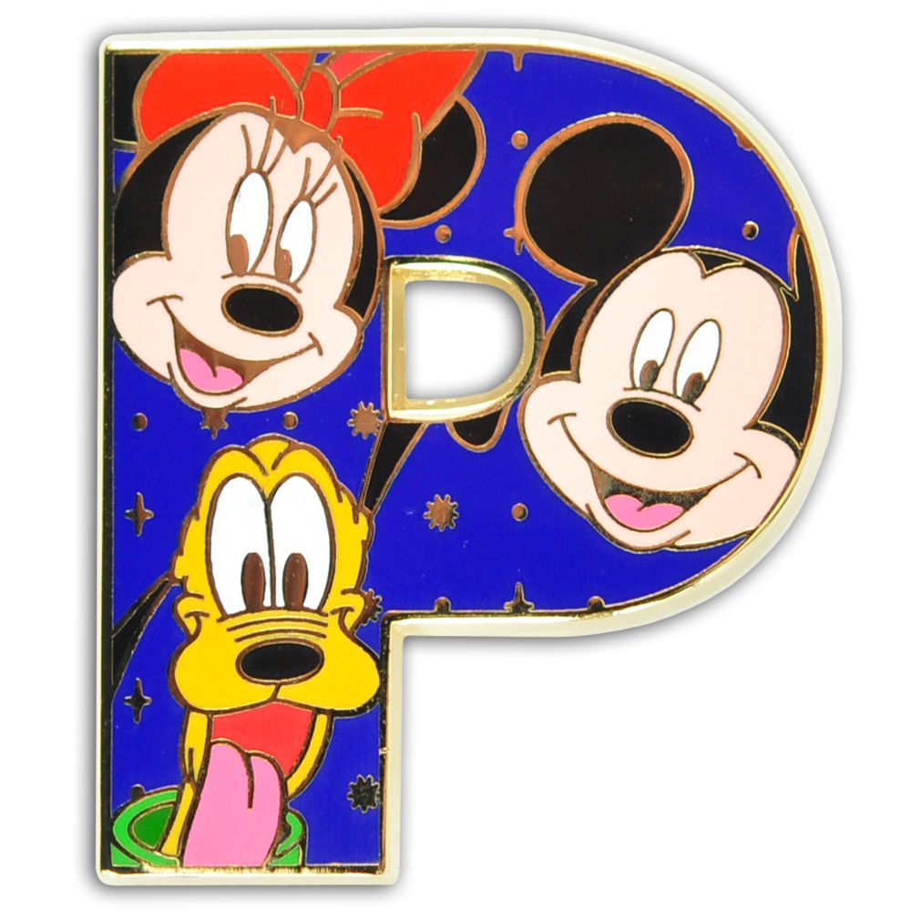 Alphabet Mickey Mouse and Friends Pin -- P