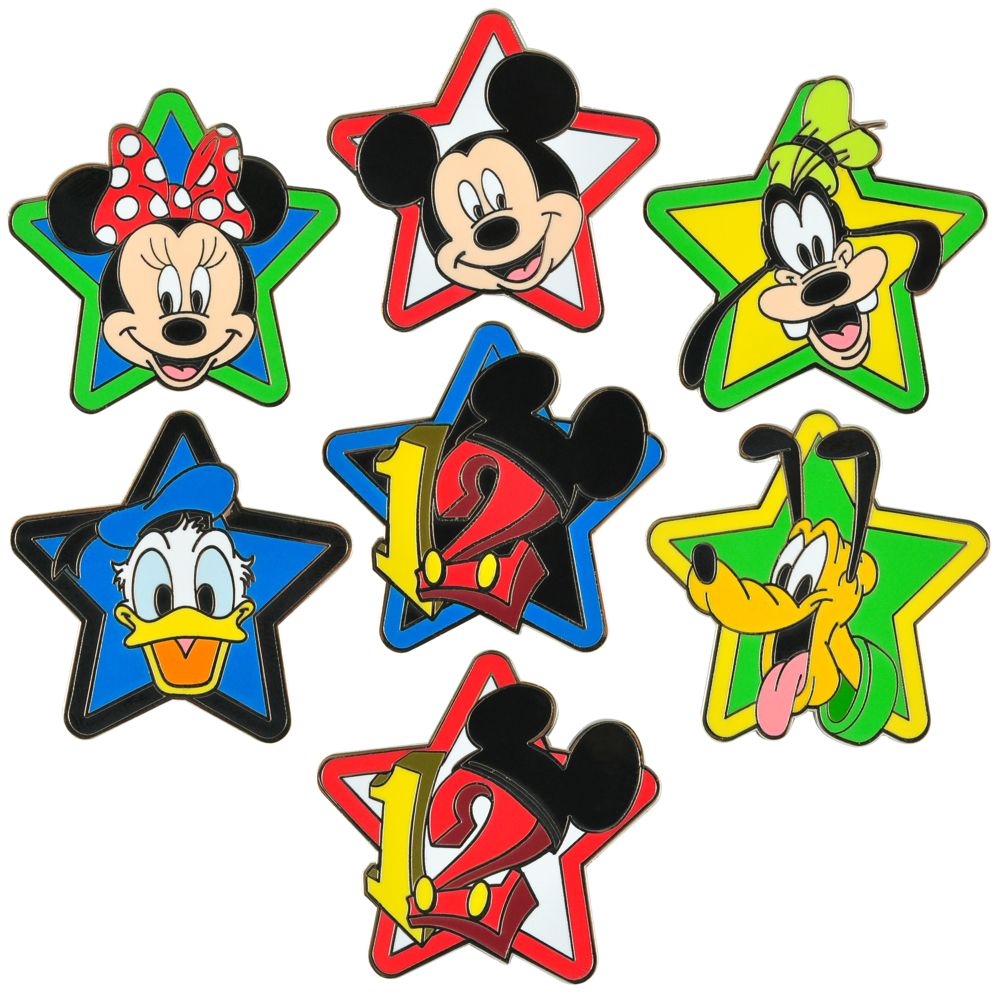 2012 Mini Mickey Mouse and Friends Pin Set -- 7-Pc.